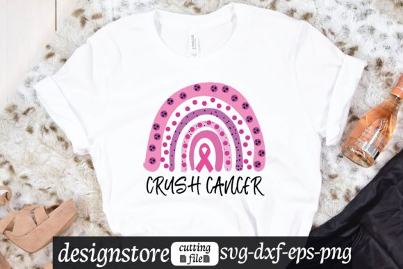 A Crush Cancer Rainbow SVG Design for Powerful Merchandise and Graphics