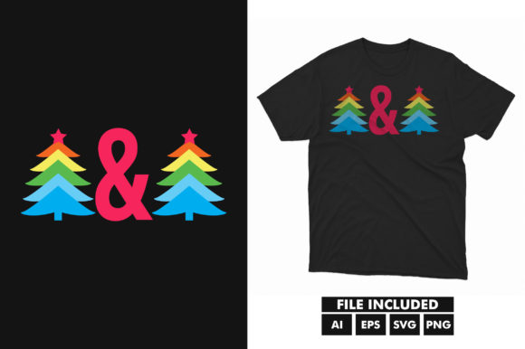 A Pride Christmas Graphic That Works Across Editorial & T-Shirt Designs