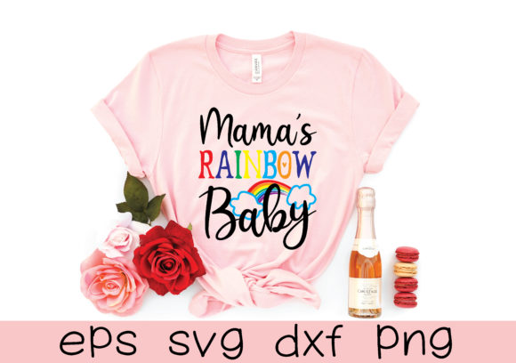 A Rainbow Baby SVG T-Shirt Design for Craft and Commerce