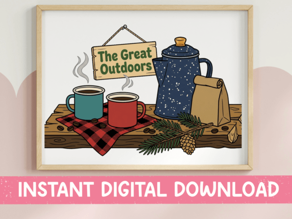 A Rustic Camp Coffee Design for Your Next Embroidery Project