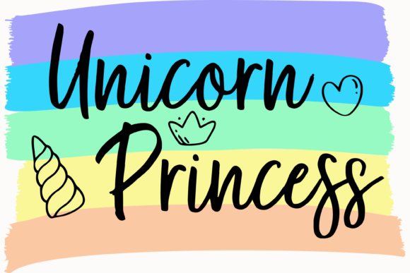 A Unicorn Princess Rainbow Girl Graphic for T-Shirt Designs