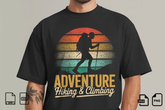 Adventure Hiking Climbing SVG: Perfect for T-Shirt Designs and Graphics