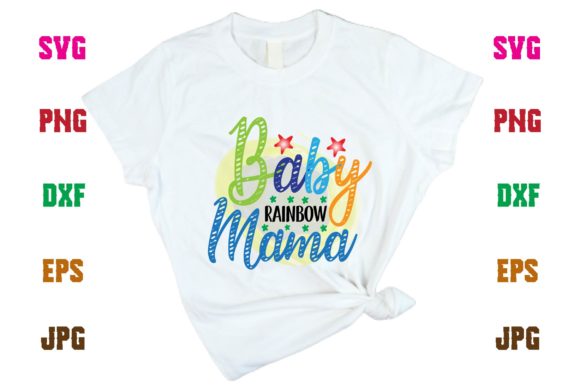 Baby Rainbow Mama Graphics for Editorial and T‑Shirt Design Projects