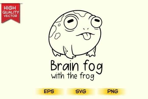 Brain Fog Frog: A Cozy T-Shirt Design for Content Marketing
