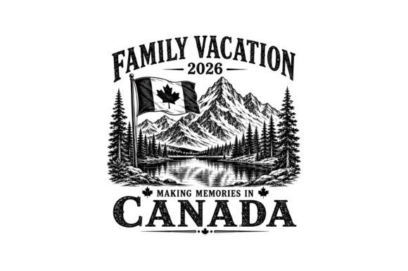 Canada Family Vacation 2026 SVG for T-Shirt Designs