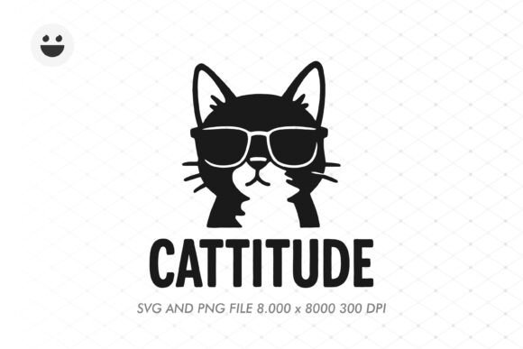 CATITUDE: A Versatile Graphics Asset for T-Shirt Designs and More