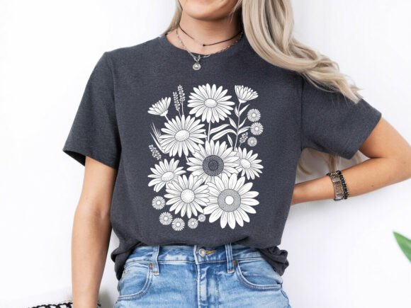 Daisy Flower Lover T-shirt Svg Png for Graphics and T-Shirt Designs