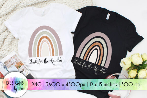 Evaluating Boho Rainbow Graphics for T-Shirt Designs & Merch