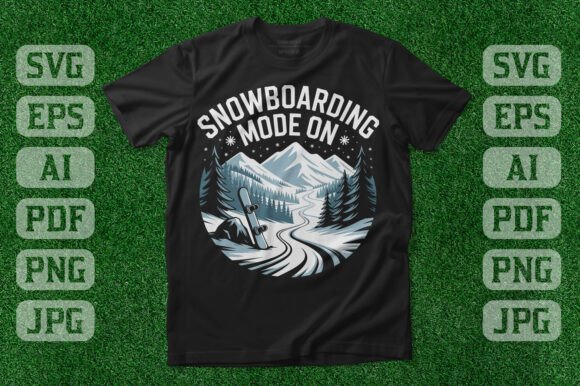 Explore Snowboarding Mode on for Engaging T-Shirt Designs Graphics