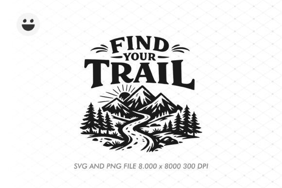Find Your Trail: A Versatile Graphics Asset for T-Shirt Designs