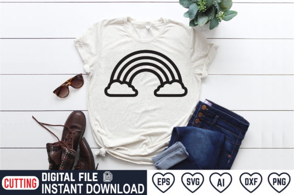 Hand Drawn Rainbow 18: Graphics for T-Shirt Designs
