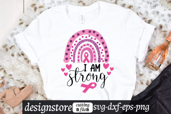 I Am Strong Rainbow SVG: A Graphic for Empowering T-Shirt Designs