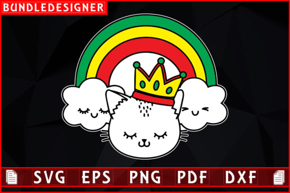 Rainbow Cat: A Versatile Graphic for Modern Print Templates