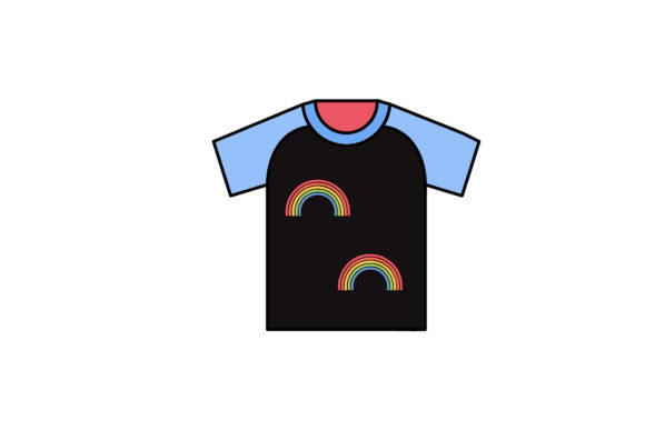 Rainbow Icon Graphics for T-Shirt Fill Designs