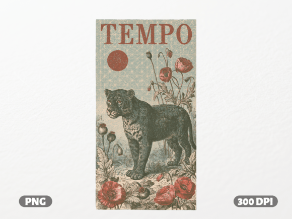 Tempo Leopard Poppy Art: A Versatile Graphic for T-Shirt Designs
