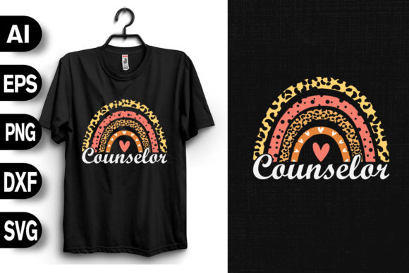 The Rainbow Leopard: A Versatile Graphic for School Counselor Merch