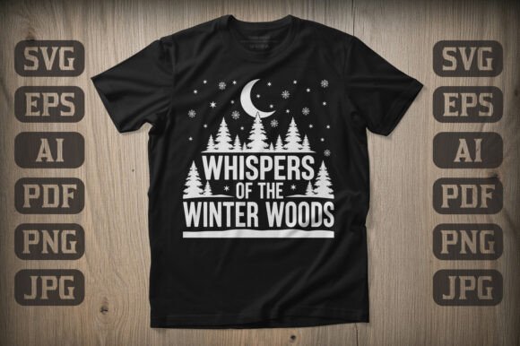 Whispers of the Winter Woods: A Charming T-Shirt Design Graphics