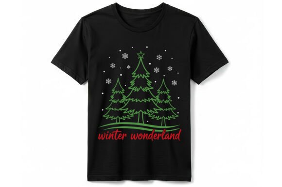 Winter Wonderland T-Shirt: A Festive Graphic Design Asset